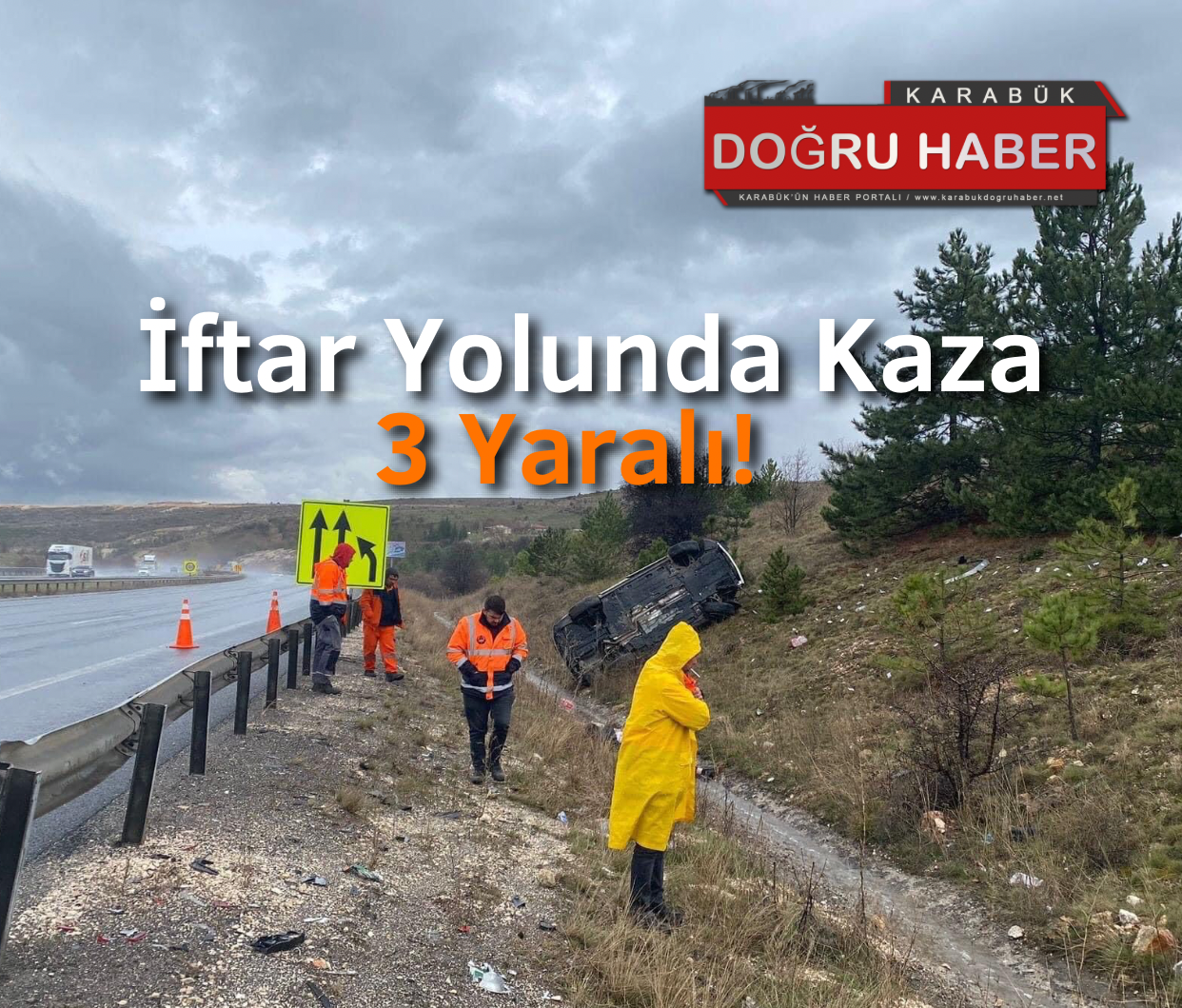 İftar Yolunda Kaza, 3 Yaralı !