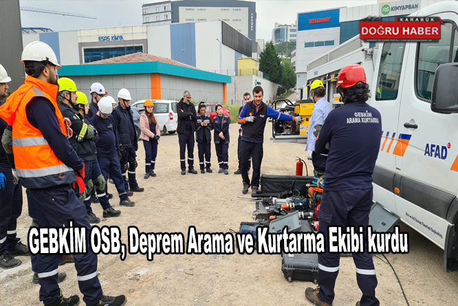 GEBKİM OSB, Deprem Arama ve Kurtarma Ekibi kurdu