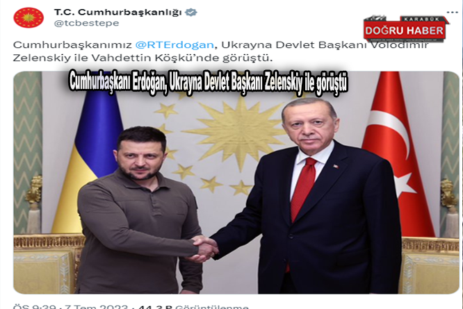 Cumhurbaşkanı Erdoğan, Ukrayna Devlet Başkanı Zelenskiy ile görüştü