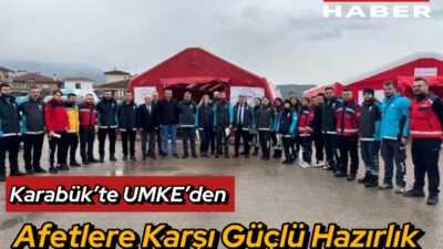 
Karabük İl Sağlık Müdürlüğü’ne bağlı UMKE ekipleri, afetlere karşı hazırlık