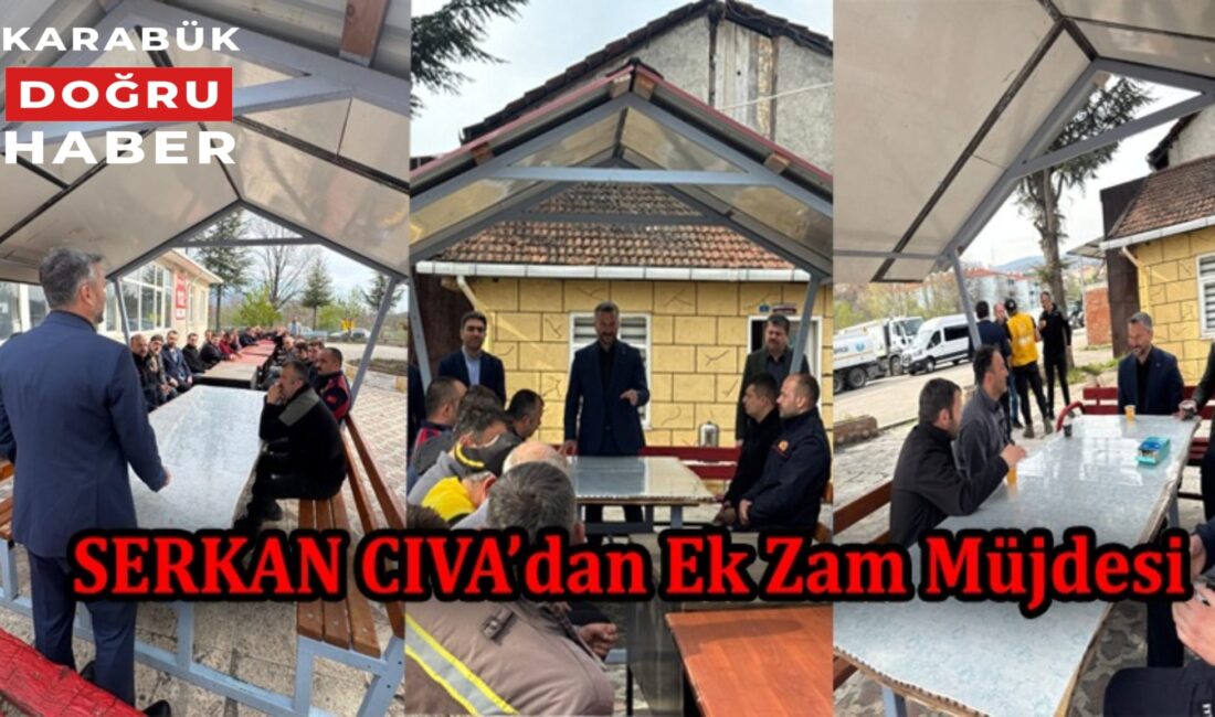 Belediye Başkanı Serkan CIVA, bu sabah garaj personellerine bir araya