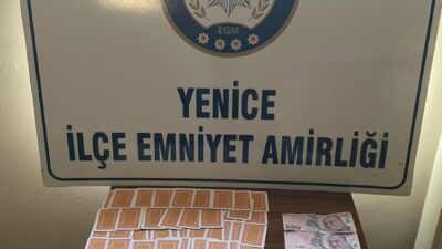 Karabük’ün Yenice ilçesinde bir iş yerinde kumar oynandığı ihbarı üzerine