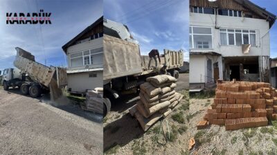 Eskipazar Belediye Başkanı Serkan Civa Eskipazar’da yaşayan engelli çiftin evinin