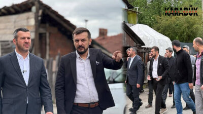 Karabük Belediye Başkanı Özkan Çetinkaya, Yeşil Mahalle’de vatandaş ile bir