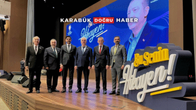 AK Parti Karabük İl Başkanı Ferhat Salt ve ilçe başkanları,