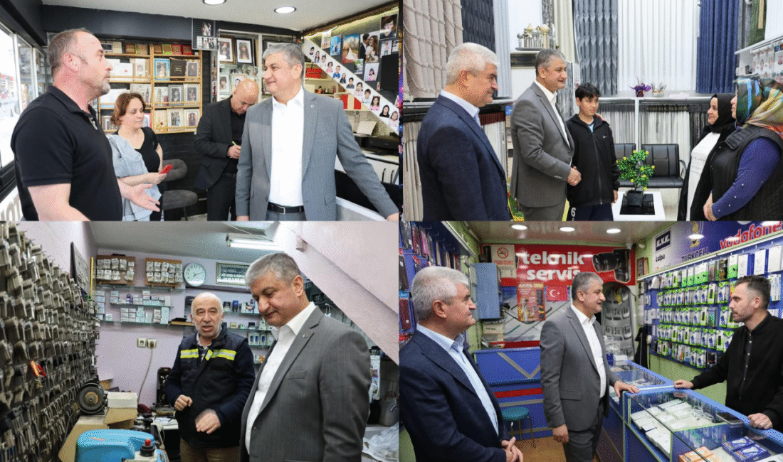 Karabük Valisi Mustafa Yavuz, Kemal Güneş Caddesi’nde faaliyet gösteren esnafları