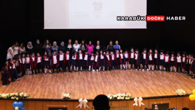Safranbolu Belediyesi Nazmiye Yeşilyurt Gündüz Çocuk Bakımevi öğrencileri, mezuniyet heyecanını