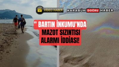 Bartın’ın İnkumu sahilinde gemilerden aktığı iddia edilen mazot nedeniyle çevre