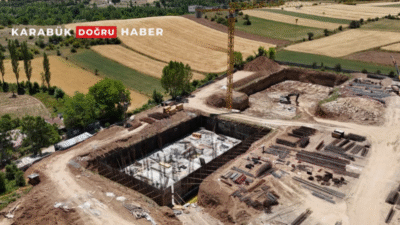 Karabük’ün Eskipazar ilçesinde yapımı süren Gençlik ve Spor Bakanlığına bağlı