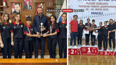 Denizli’de düzenlenen Okul Sporları Yıldızlar Floor Curling Türkiye Finalleri’nde Eskipazar