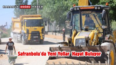 Safranbolu Belediyesi Fen İşleri Müdürlüğü ekipleri, Tokatlı Caddesi ile Şimşek