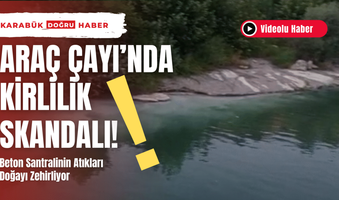 Beton Santralinin Atıkları Doğayı Zehirliyor KARABÜK – Karabük-Kastamonu yolu üzerinde