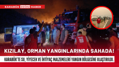 Karabük’ün Safranbolu ilçesinde başlayan ve Ovacık yönüne ilerleyen orman yangını