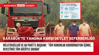 Karabük merkez, Ovacık ve Safranbolu kırsalında etkili olan orman yangınları