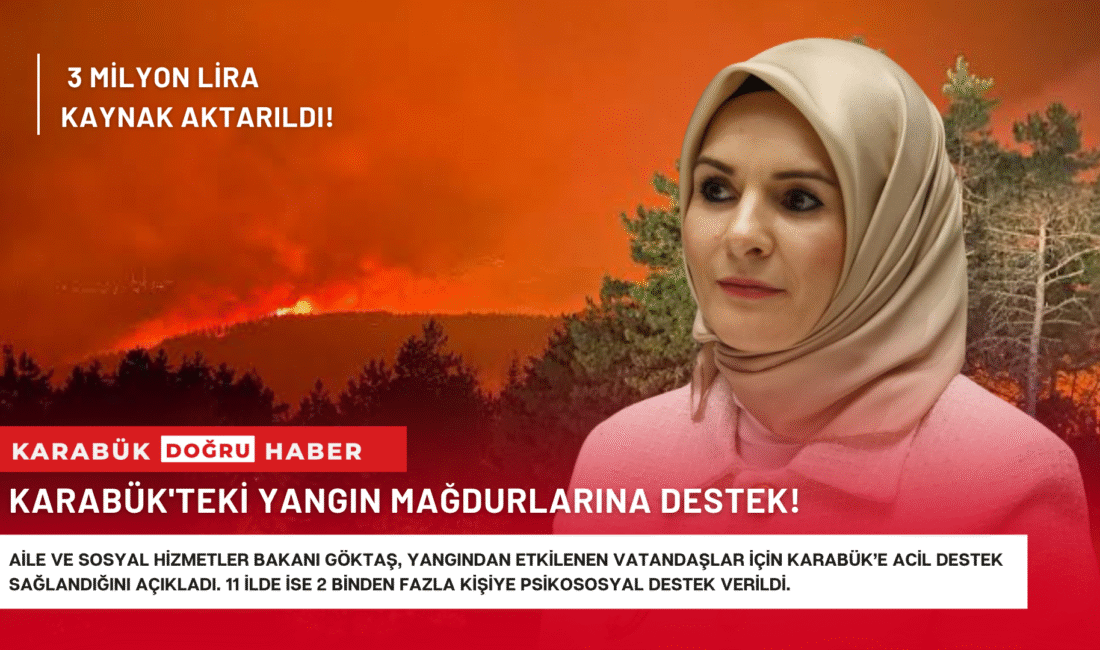 Aile ve Sosyal Hizmetler Bakanı Mahinur Özdemir Göktaş, Karabük’teki yangınlardan