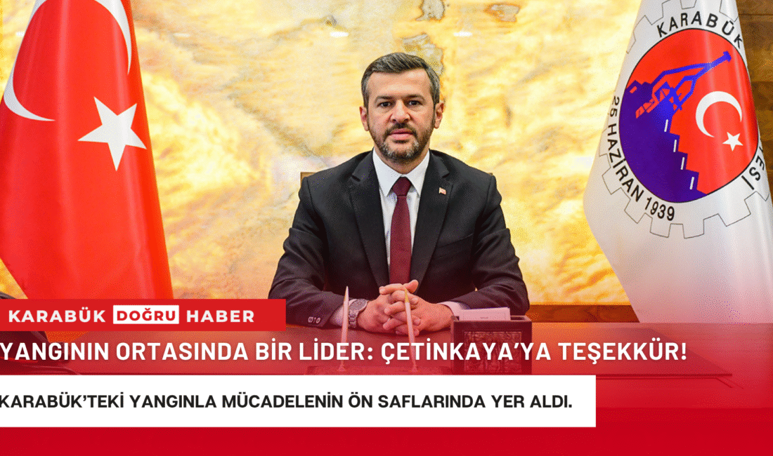 Sorumluluk sahasının ötesine geçerek, Karabük’teki yangınla mücadelenin ön saflarında yer