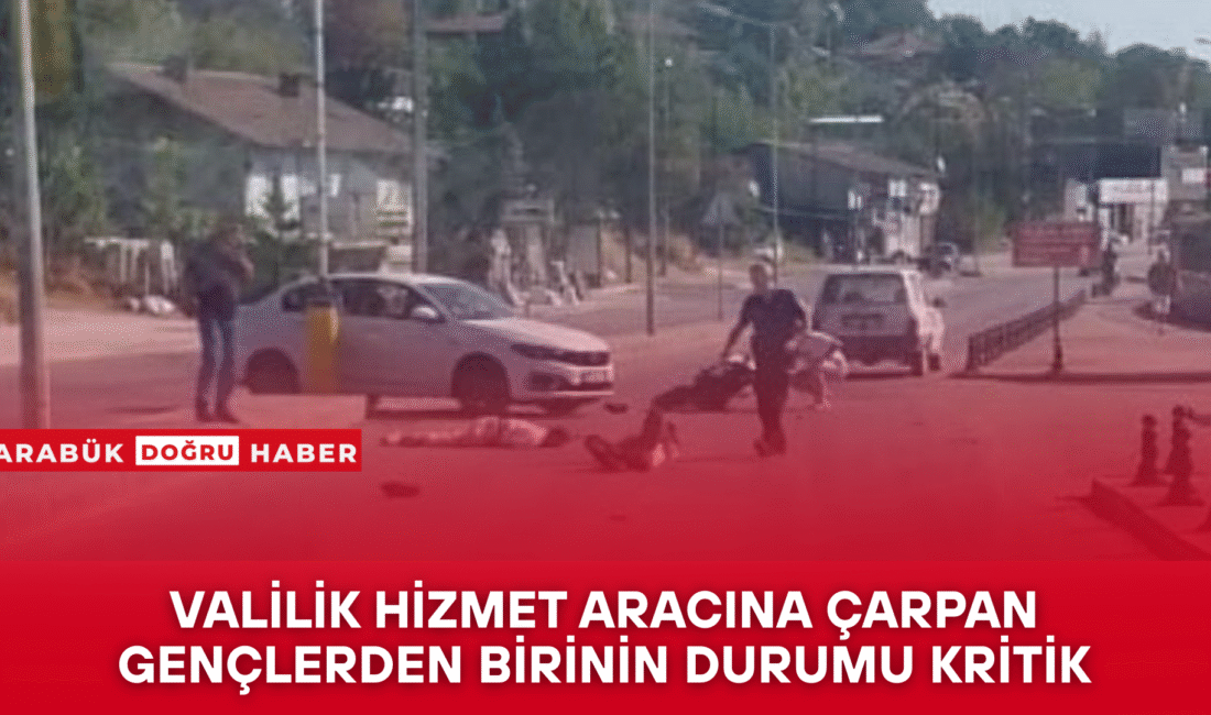 Karabük’te sabah saatlerinde meydana gelen trafik kazasında, valilik hizmet aracına