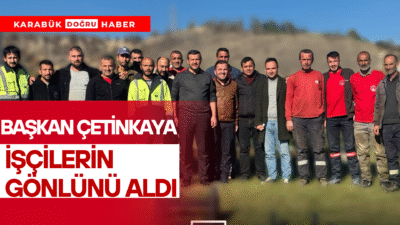 Karabük Belediye Başkanı Özkan Çetinkaya, belediye bünyesinde görev yapan emekçilere