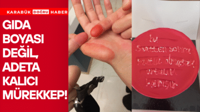 Safranbolu Hikmet Namal Çarşısı’nda faaliyet gösteren bir pastanede, kullanılan gıda