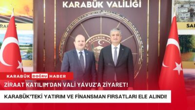 Vali Mustafa Yavuz, Ziraat Katılım Bankası Genel Müdürü Metin Özdemir,