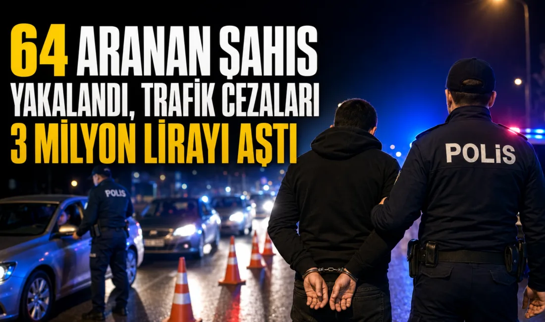 64 ARANAN ŞAHIS YAKALANDI, TRAFİK CEZALARI 3 MİLYON LİRAYI AŞTI Karabük’te temmuz ayı boyunca sürdürülen güvenlik uygulamalarının bilançosu belli oldu.