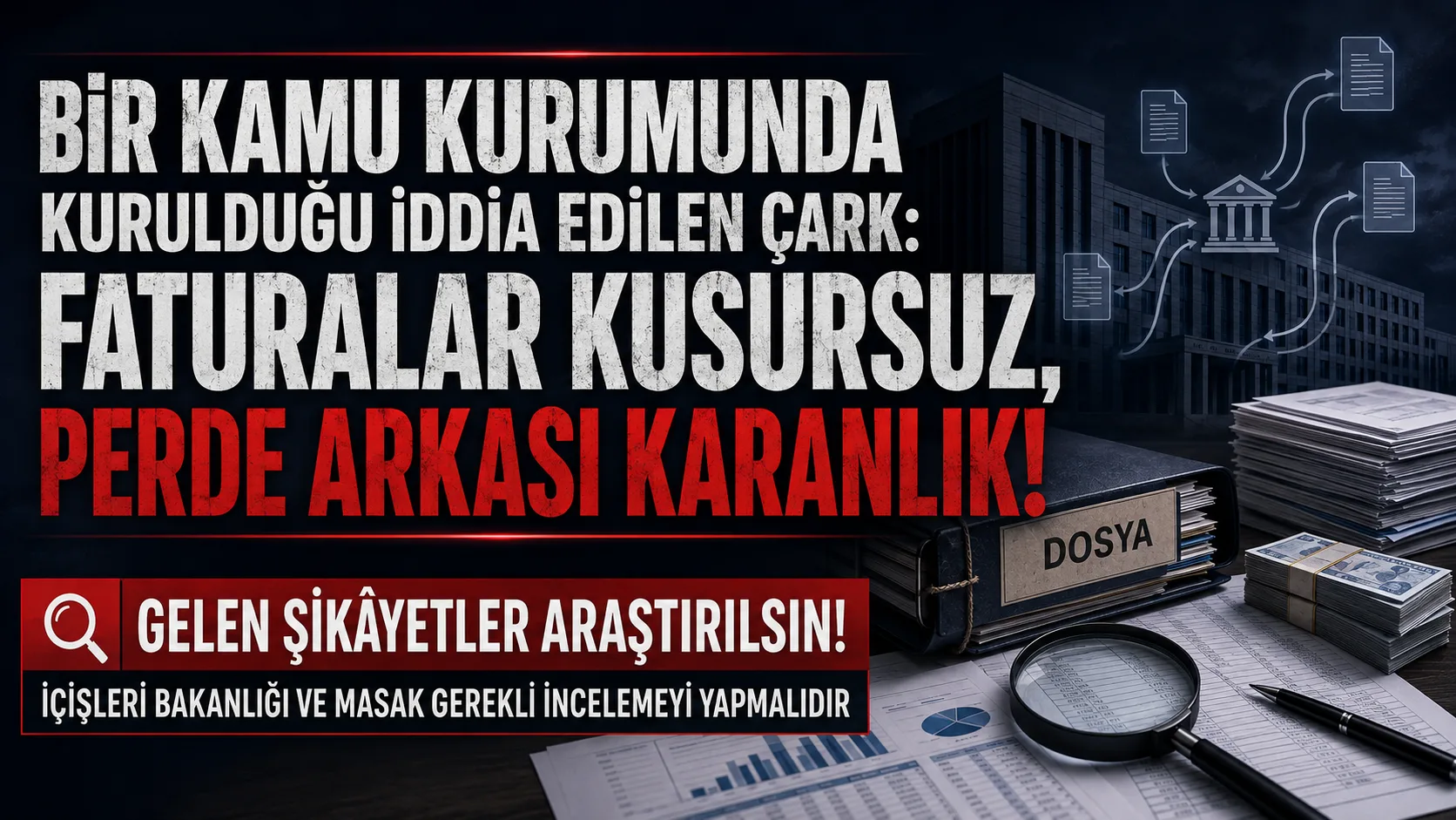 Bir kamu kurumunda yaşandığı ileri sürülen olayları, kişi isimlerini şimdilik